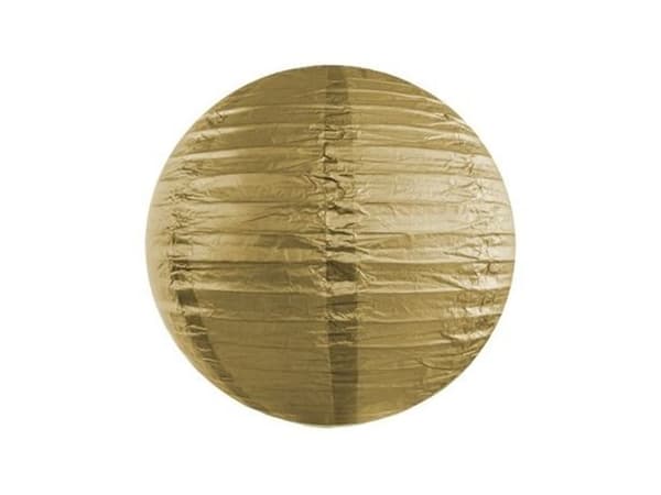 Lampskärm av rispapper i guld