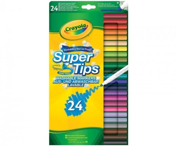 Crayola sudbara pennor 24 färger (268854)