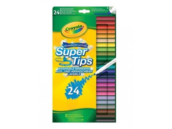 Crayola sudbara pennor 24 färger (268854)