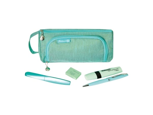 Pelikan Homeoffice, Soft pencil case, Polyester, Mint colour, Monochromatic, Zipper, Adult/Child