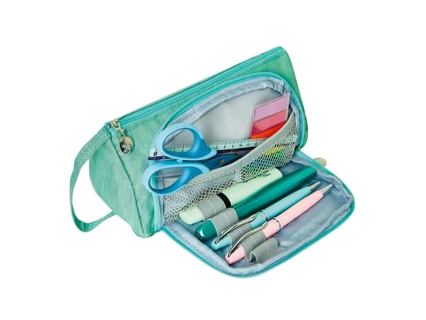 Pelikan Homeoffice, Soft pencil case, Polyester, Mint colour, Monochromatic, Zipper, Adult/Child