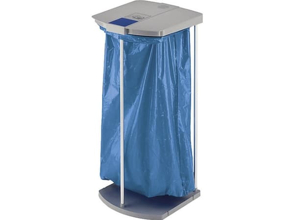 Hailo ProfiLine WS 120 0912-110 - Søppelbøttestativ - flipp-lokk - aluminium, plast