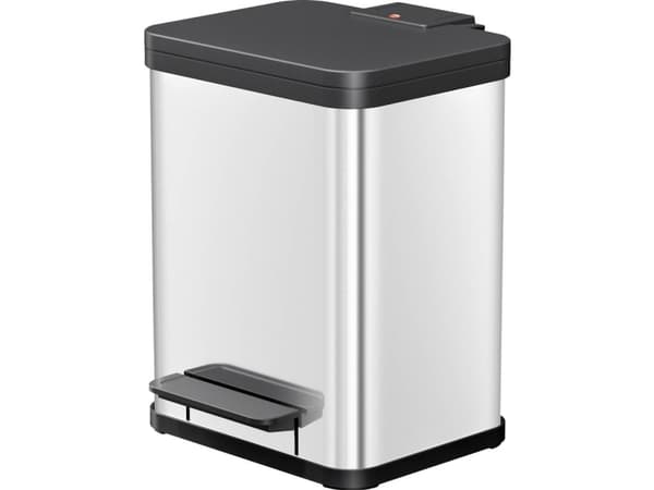 Hailo Öko duo Plus M, 18 l, Rektangulær, Rustfritt stål, Rustfritt stål, Plast, Pedal