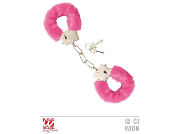 Håndjern med pink plys