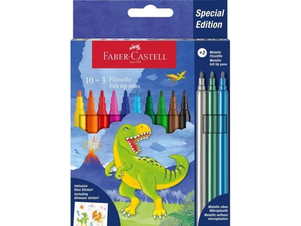 Faber-Castell 554214, 13 farger, Flerfarget, Flerfarget, Rund, Vann-basert blekk, 13 stykker