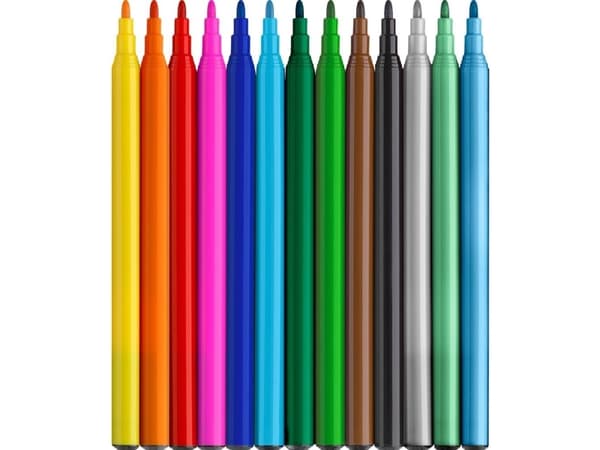 Faber-Castell 554214, 13 farger, Flerfarget, Flerfarget, Rund, Vann-basert blekk, 13 stykker
