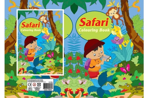 Målarbok A4 Safari 16 sidor
