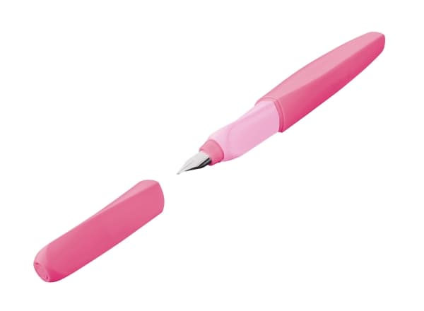 Pelikan Twist, Rosa, Påfyllning med bläckpatronssystem, Blå, Medium, Ambidextrous, Låda