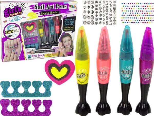 LeanToys Kynsien maalaus 4 kynää