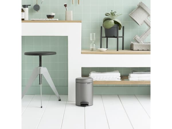 Brabantia 113246, 3 L, Pyöreä, Platina, Muovi, Poljin, 16,8 cm