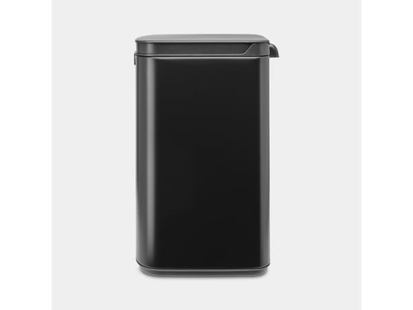 Brabantia Bo Waste Bin, 7 l, Rektangulær, Stål, Sort, Stål, Manuell