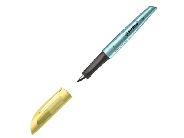 STABILO Flow COSMETIC, Mintfärgad, Gul, Påfyllning med bläckpatronssystem, Rostfritt stål, Medium, Tyskland, 18 mm