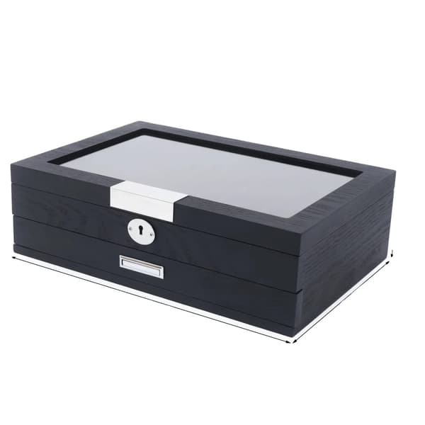 Wood Pen Display Box, Vintage Style, Secure Locking Mechanism,sort