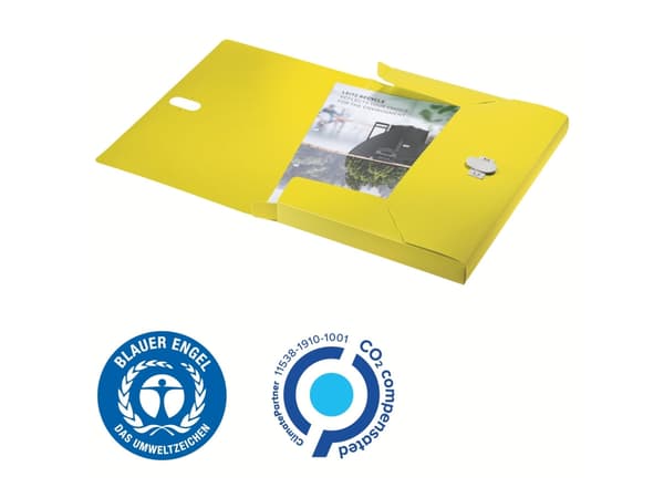 Leitz Recycle - Boxfil - ryggbredd: 38 mm - för A4 (210 x 297 mm) - kapacitet: 250 ark - gul