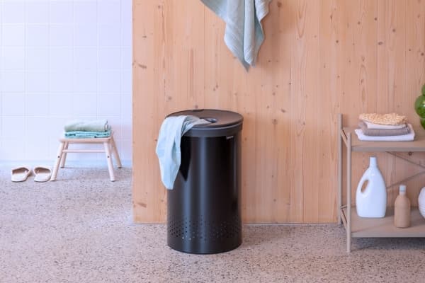 Brabantia 242380, 60 L, Round, Steel, Black, Black, Steel