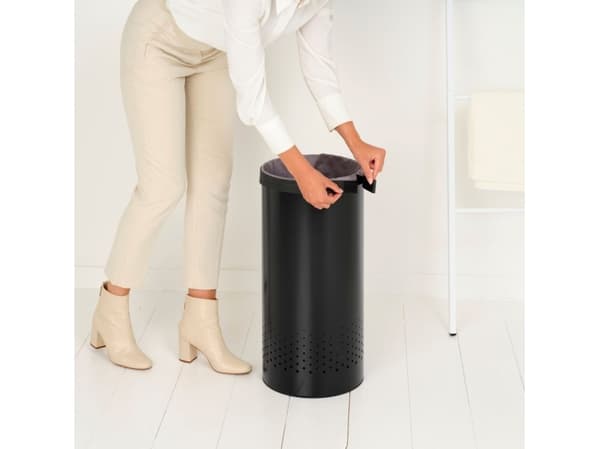 Brabantia 242342, 35 L, Round, Steel, Black, Black, Steel