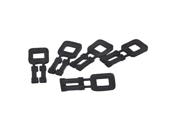 Muoviset käsisoljet mustat 12mm hihnalle 1000kpl / putki