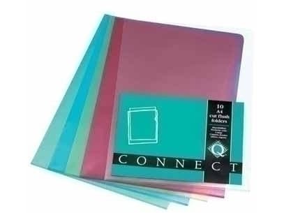Connect Plastic L-Folder A4 Green, A4, Grön, 225 mm, 310 mm, 10 styck