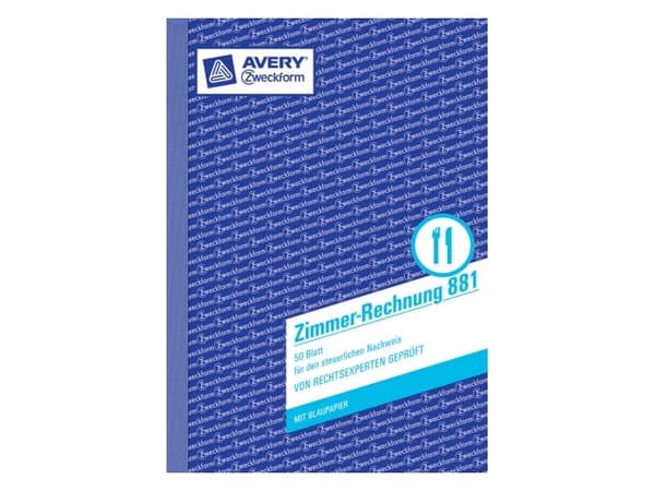 Avery 881, Blå, Hvit, Papir, 145 mm, 210 mm