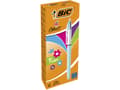Miniatyrbild 2 av 3: BIC 4 Colours - 4 färgers kulspetspenna - blå, grön, rosa, mörklila - 1 mm - medel - indragbar (paket om 12)
