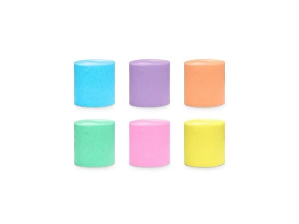 Creperuller pastel regnbue mix, 6 stk