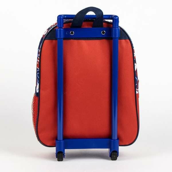 School Rucksack with Wheels Mickey Mouse Red 25,0 x 31,0 x 10,0 cm 3D