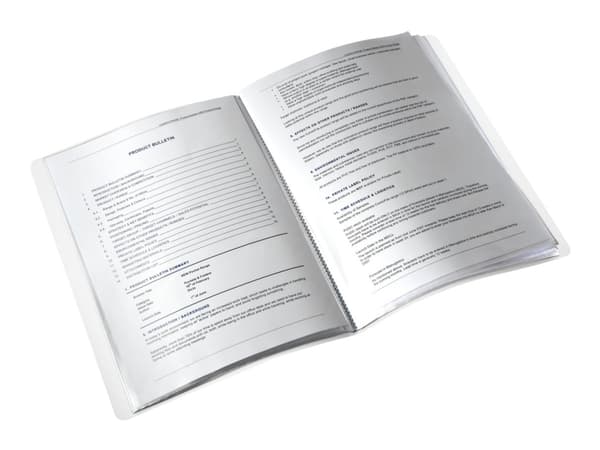 Leitz WOW - Visningsbok - 20 utrymmen - för A4 (210 x 297 mm) - kapacitet: 40 ark - rosa metallic