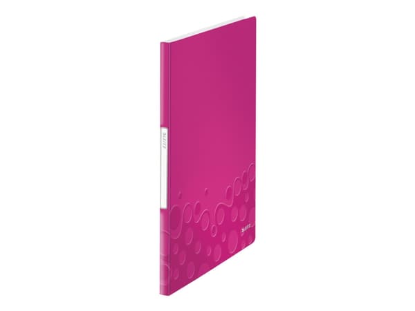 Leitz WOW - Visningsbok - 20 utrymmen - för A4 (210 x 297 mm) - kapacitet: 40 ark - rosa metallic