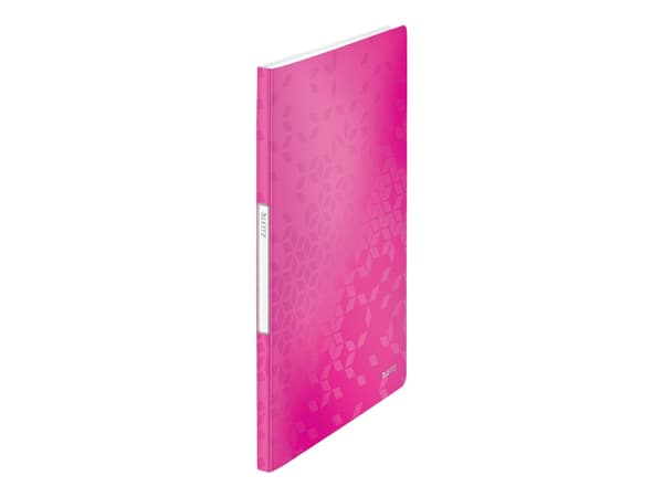 Leitz WOW - Visningsbok - 20 utrymmen - för A4 (210 x 297 mm) - kapacitet: 40 ark - rosa metallic