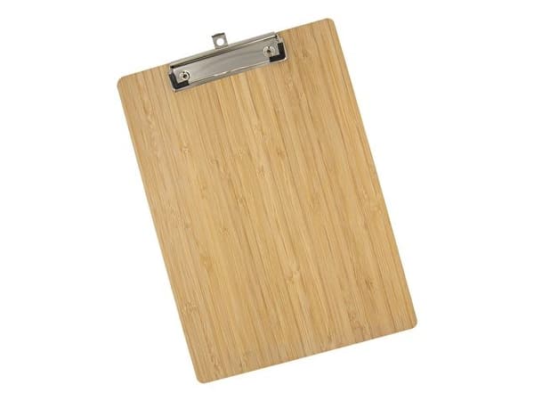 WEDO klippbord, av trä med hårda fibrer, DIN A4 hög av förnybara träfibrer, med naturligt inbindningsmaterial - 1 st (574104)