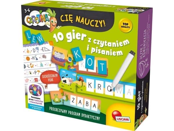 PROMO Carotina opettaa sinua! 10 luku- ja kirjoituspeliä 102839 LISCIANI LISCIANI