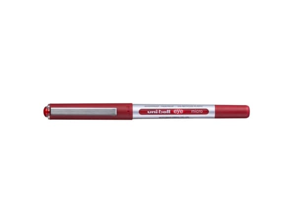 Rollerpen Uni-ball Eye rød 0,2mm UB-150 70% genbrugsplast - (12 stk.)