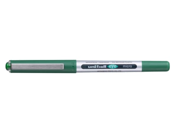 Rollerballpenna Uni-ball Eye grön 0,2mm UB-150 70% återvunnen plast - (12 st.)