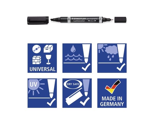 Staedtler Lumocolor permanent duo 348 B, 1 stykker