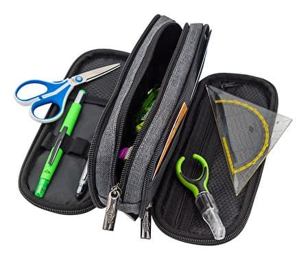 Wedo 242 45037, Mykt penal, Polyester, Grå, Monokromatisk, Glidelås, Adult/Child