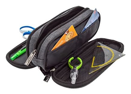 Wedo 242 45037, Mykt penal, Polyester, Grå, Monokromatisk, Glidelås, Adult/Child