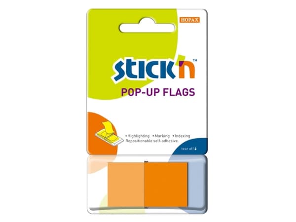 Pop Up Faner 45x25 50 Blad Orange - (24 stk.)