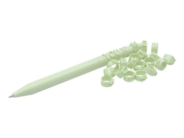 WEDO infällbara biros LetterPen PUZZLE, set om 2, mint Medföljande bokstäver kan fästas på hylsan - 1 st (253 3011)