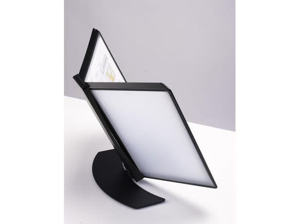 Easymount Borddisplay A4 med 10 Lommer Sort