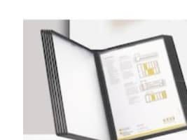 Easymount Borddisplay A4 med 10 Lommer Sort