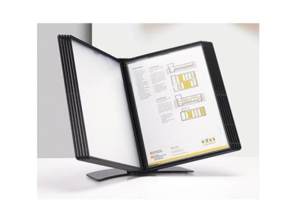 Easymount Borddisplay A4 med 10 Lommer Sort