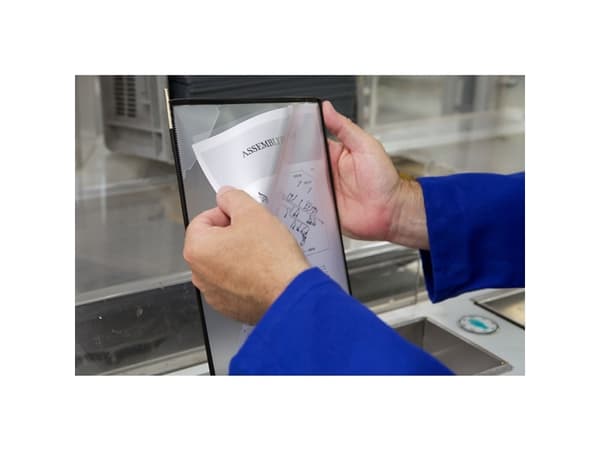 Vægmodul Tarifold Pro A4 m/10stk sort QL PP lommer