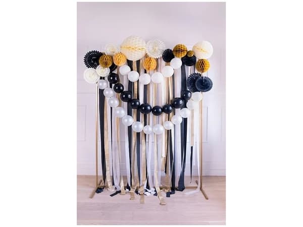 Creperuller sort/guld mix, 6 stk