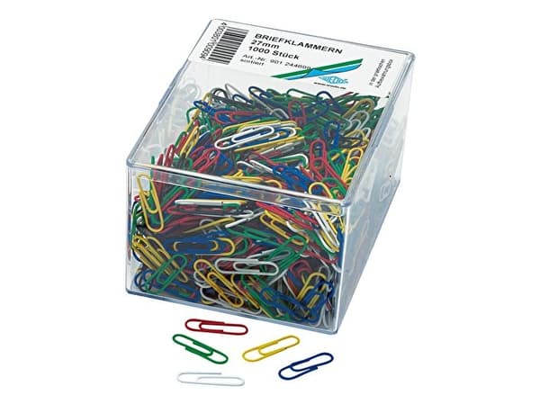 WEDO paperiliittimet, muovipäällysteiset, 27 mm, värivalikoima, metallia (901 244699)