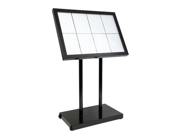 Securit® BLACK STAR XXL LED Informationsdisplay til 8xA4, sort - komplet kit