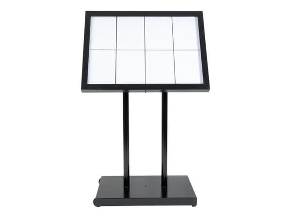 Securit® BLACK STAR XXL LED Informationsdisplay til 8xA4, sort - komplet kit