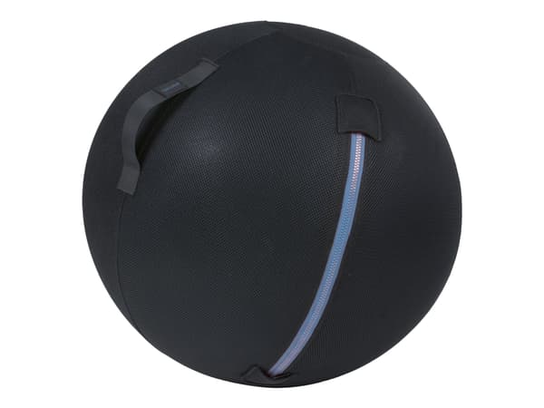 Kenson GetUpBall 65 - Bollstol - ergonomisk - polyester - svart, blå dragkedja