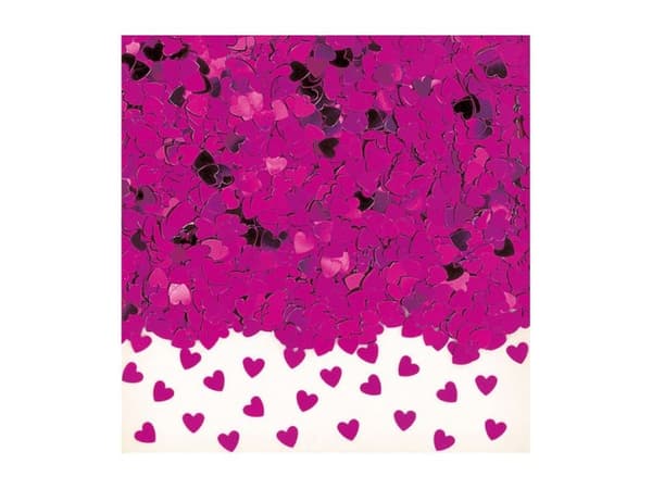 Pink hjerte konfetti, 14 g