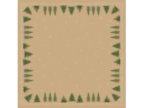 Dug Stikdug Bio Dunicel 84 x 84 cm Humble Trees Brun,5 pk x 20 stk/krt