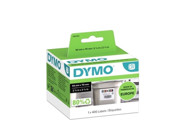 DYMO LabelWriter 70mm x 54mm Stock Rotation Labels valkoinen ja